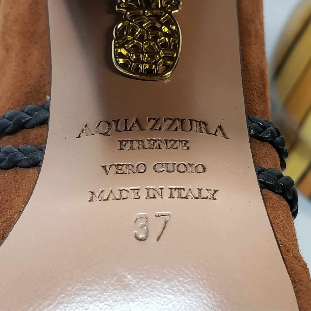 Aquazzura POPPY DELEVINGNE X  Moonshine Ankle Boots SZ 37 ITALY NEW - Picture 12 of 16